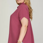 Mauve Moment Curve Top