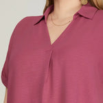 Mauve Moment Curve Top