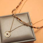 Beaded Multi Layer Coin Necklace