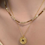 Beaded Multi Layer Coin Necklace
