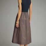 Navy Luxe Midi Dress