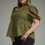 Olive in Bloom Curve Top