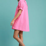 Pink Petal Collar Dress