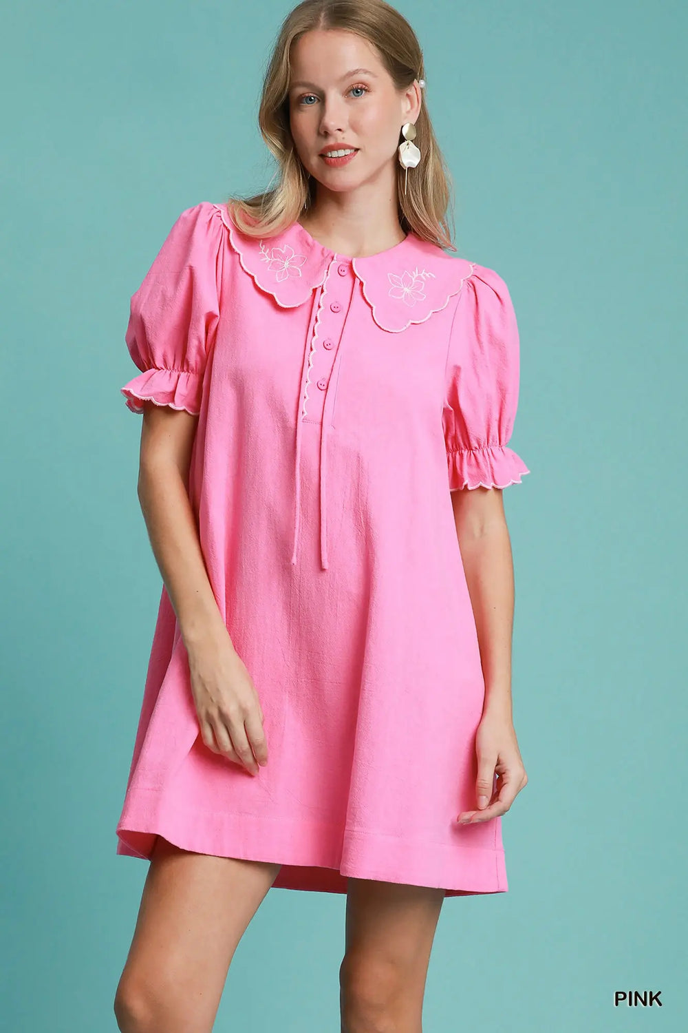 Pink Petal Collar Dress
