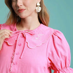 Pink Petal Collar Dress