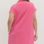 Sleek Mock Neck Curve Dress