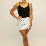Polka Dot Mini Ruffle Skirt