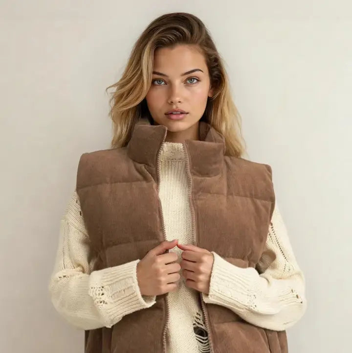 Cozy in Coffee Puffer Vest