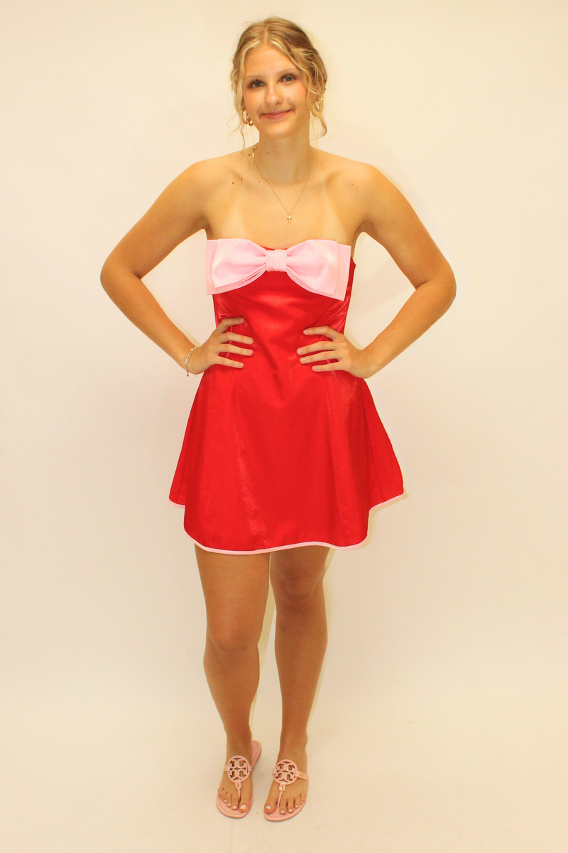 Scarlet Bow Mini Dress