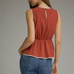 Rust Charm Peplum Top