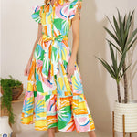 Sunshine Ruffle Midi Dress