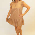 Mocha Wild Ruffle Dress