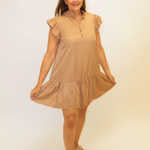 Mocha Wild Ruffle Dress