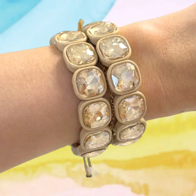 Tan Frankie Crystal Bracelet