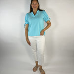 Tied in Teal Top