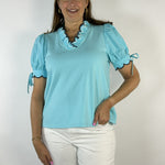 Tied in Teal Top