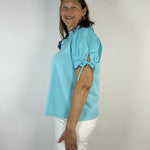 Tied in Teal Top