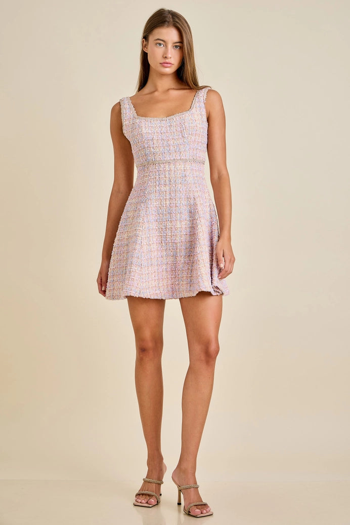 Pink Tweed Dress
