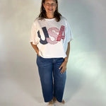USA Patchwork Crop Top